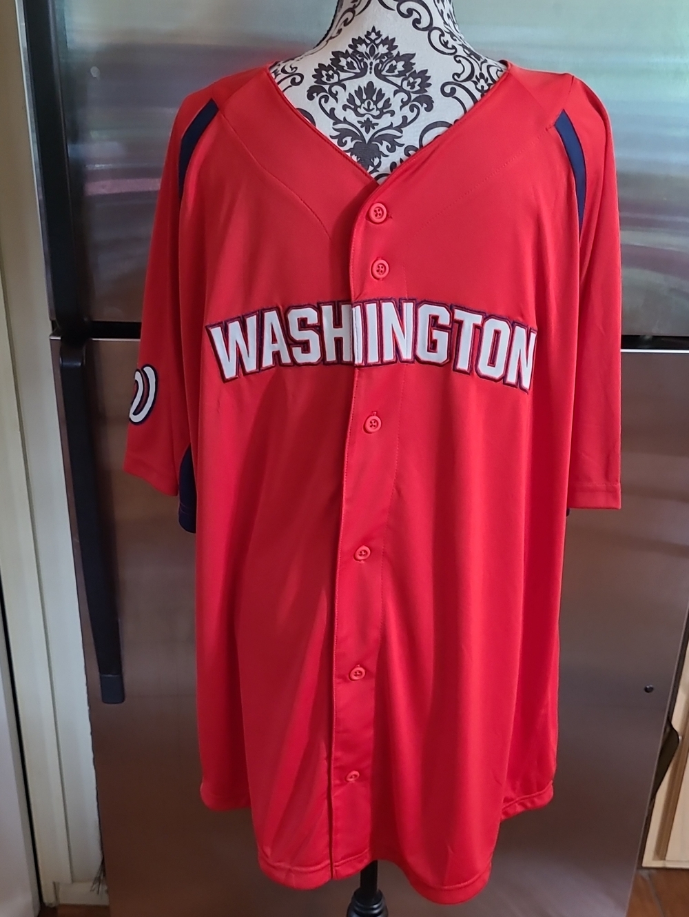 NEW Majestic Washington Button-Front Jersey